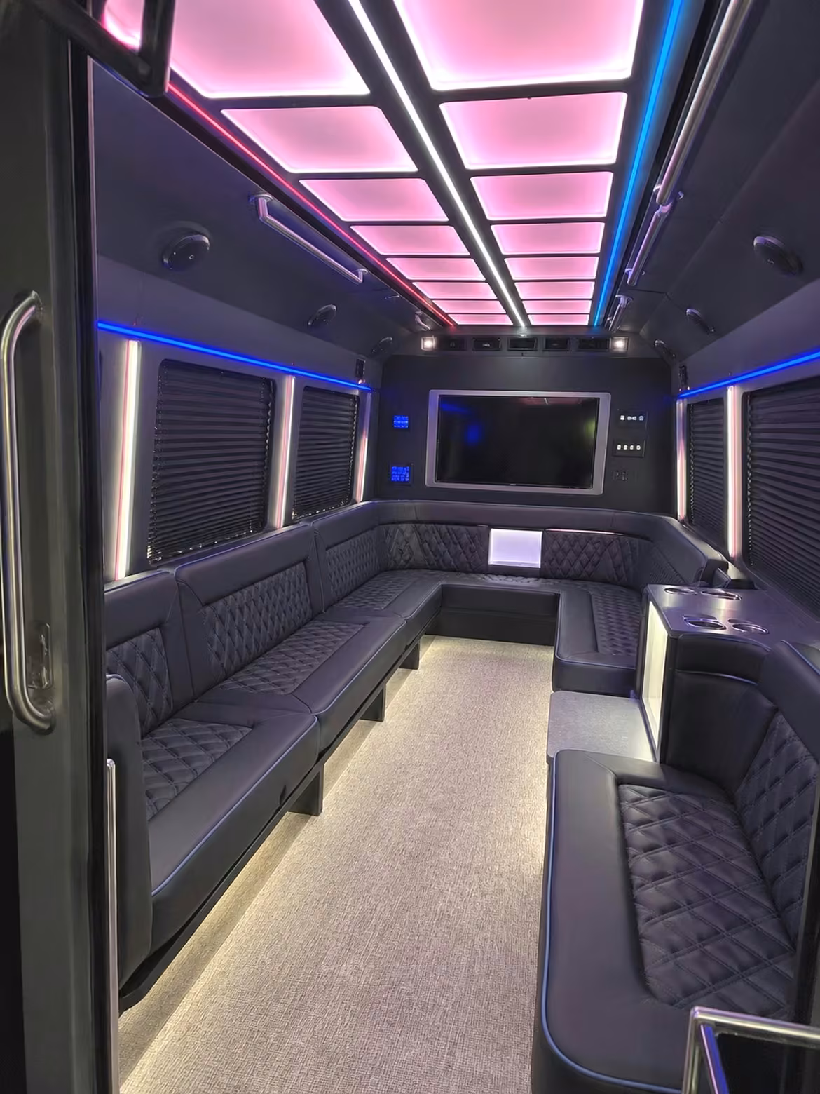 20 passenger party bus interior